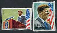 President John F. Kennedy Mint Set of 2 Stamps San Marino, 1964